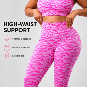 Leggings de Yoga Sin Costuras para Mujer, Cintura Alta, Control de Abdomen, Levanta Glúteos, Secado Rápido, Suaves y Elásticos, Pantalones para Gimnasio, Correr y Hacer Ejercicio - Product Image 4