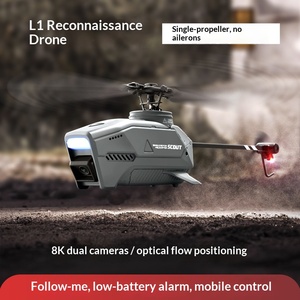 Hélicoptère RC en plastique 4DRC Black Bee L1, photographie aérienne HD 8K, utilisation en intérieur, fonction Suivez-moi, télécommande, mini hélicoptère 4 canaux pour enfants - Product Image 5