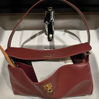 Bolso de Mano de Diseñador Personalizado, Estilo Retro Marrón, de Lujo, Forro de Nailon, Material de Cuero, Tamaño Grande, Popular