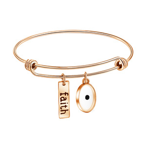 MOQ 1 pièce - Bracelet ajustable minimaliste avec pendentif ovale 'Graine de Foi' pour femme, bijou de poignet élégant et tendance pour le quotidien - Product Image 5