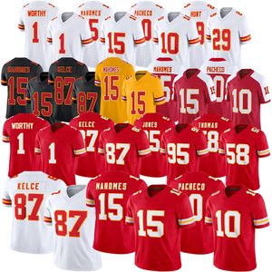 Nouveau maillot Kansas City 2026 # Maillot de football américain brodé 15 Patrick Mahomes Travis Kelce Isiah Pacheco <span class=keywords><strong>Xavier</strong></span> Worthy Jones - Product Image 1