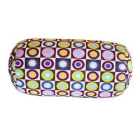 Coussin de voyage en microbilles enroulable, tube compressible, pour le soutien du dos, de la tête et du cou, oreiller de voyage en polystyrène