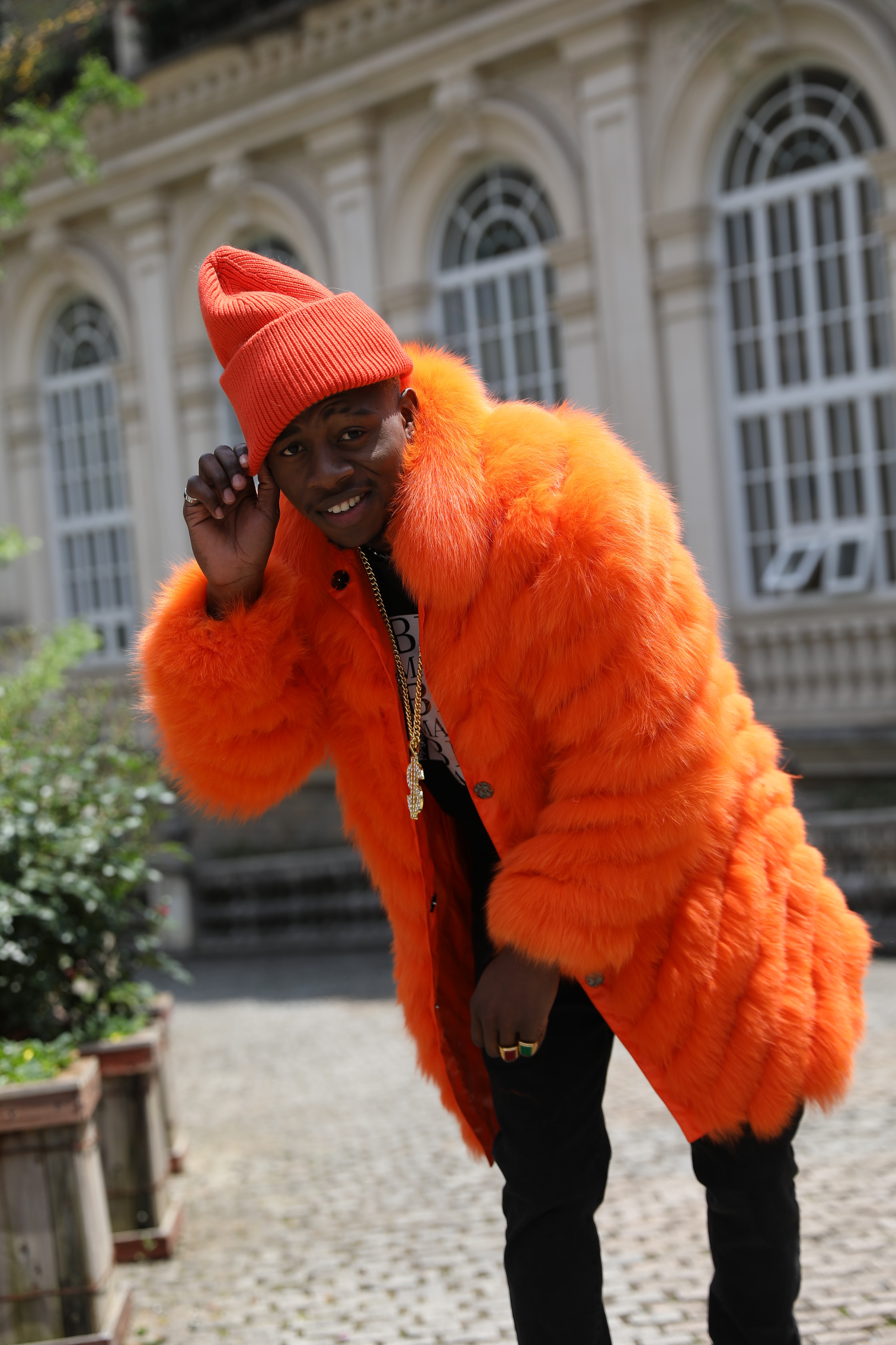 Men's Winter Real Fox Fur Reversible Jacket - Elegant & Warm