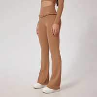 Kledingset met eigen logo, Y2K-mode, luxe, sneldrogend, elastisch kant, tops, broeken, yogasets, loungewear, zacht, 2-delig, dames