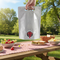 Sac aseptique de qualité alimentaire en aluminium avec valve papillon pour l'emballage liquide de vin, de bière et de jus