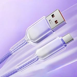 Câble de données en nylon de charge super rapide pour téléphones mobiles Android Coque en nylon tissé durable pas facilement plié ou <span class=keywords><strong>cassé</strong></span> Type-C USB - Product Image 1