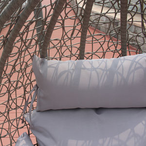 Columpios Colgantes <span class=keywords><strong>de</strong></span> Ratán en Forma <span class=keywords><strong>de</strong></span> Huevo, Modernos y Lujosos, Muebles <span class=keywords><strong>de</strong></span> Jardín Cómodos para Interiores/Exteriores con Diseño Elegante Hecho <span class=keywords><strong>de</strong></span> Metal - Product Image 4