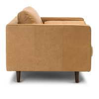 Canapé lounge en bois monoplace marron, style classique vintage du milieu du siècle, chaise de salon de 42 pouces, meubles anciens pour la maison