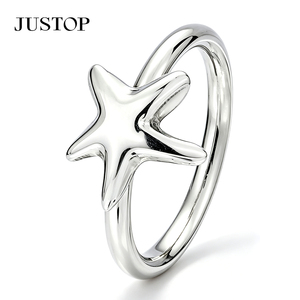 JUSTOP 925 Silver Cocktail <b>Ring</b> Modern Unisex Fashion Jewelry <b>Plain</b> Design Daily Wear Gift - Product Image 3