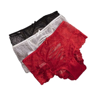 Slip da <span class=keywords><strong>Uomo</strong></span> in Pizzo a Prezzi Bassi, Sexy Reggiseno e Slip Indiano, Perizoma Trasparente Sexy, <span class=keywords><strong>Intimo</strong></span> G-String - Product Image 1
