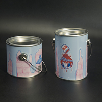 Boîtes en plastique cylindriques personnalisées en PVC de qualité alimentaire, baril rond portable en fer blanc, finition mate, boîte métallique pour biscuits