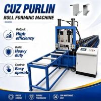 Machine de formage à froid de poutres CUZ perforées en acier galvanisé entièrement automatique, réglable en largeur de 80 à 300 mm, pour profilés de 1,5 à 3,0 mm