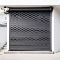Porte de garage électrique en aluminium perforé sur mesure, finition moderne, anti-effraction, coupe-vent, pour villa et maison