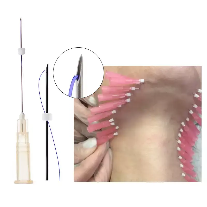 30g 25mm Mono Pdo Threads Increase Collagen Fox Eye Sharp Needle Hilos Tensores Collagen Threads