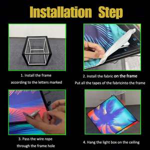 60X60cm Portable Reusable LED 5-Sided <b>Cube</b> <b>Light</b> Box Aluminum Frame Customizable Sizes Digital Printing Waterproof Easy Assembly - Product Image 3