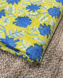 Hermosa Tela de Algodón Estampada a Mano, Tela Artesanal India Ligera de 110 GSM para Ropa de Mujer, Cortinas y Fundas para Niñas - Product Image 6