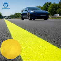Peinture de marquage routier fluorescente thermoplastique réfléchissante de qualité industrielle, longue durée, auto-luminescente