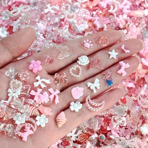 50g/Bolsa de Diamantes de Imitación 3D Aurora <span class=keywords><strong>Rosa</strong></span> Surtidos con Lazos, Mariposas y Flores, Encantos de Resina Bonitos para Decoración DIY de <span class=keywords><strong>Uñas</strong></span> Acrílicas - Product Image 4