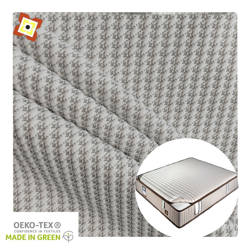 Mattress Fabric Factory Tricot 3D Spacer Silicone Coated Breathable Anti-Bacteria Jacquard Microfiber Fabric for Bedding Cushion