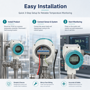 Controlador de Temperatura Digital SITRANS TF320 IP66 de Aluminio 4-20mA HART OEM con Entrada Universal, Sensor Industrial para Campo Industrial - Product Image 3
