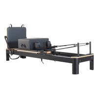 Reformer Pilates en aluminium de couleur personnalisée avec repose-pieds réglable, lit de Pilates avec kit d'accessoires complet