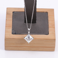 Vente en gros prix le plus bas 1ct 2ct DEFGH couleur cvd hpht Lab Créé Diamant Solitaire Pendentif 14k or bijoux fins pendentif