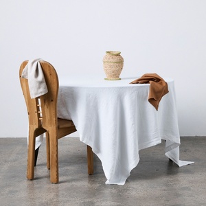 Natural Flax Solid Color <b>Linen</b> Kitchen Tablecloth Runner Luxury Fabric Wholesale Custom Size 100% <b>Linen</b> <b>Table</b> <b>Cloth</b> for Hotel - Product Image 2