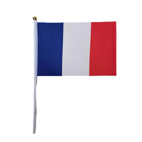 14x21cm, drapeaux à main de jeux du monde avec poteau, drapeau ondulé pour fête, irlande, australie, israël