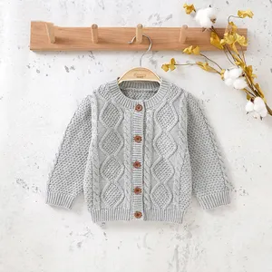 Baby Sweaters Cardigans Autumn Casual Long Sleeve Knitted Newborn Boys Girls Button Jackets Winter Toddler Infant Knitwear Coats