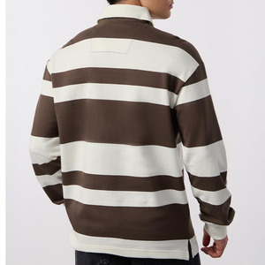 Meilleur fournisseur de polos de rugby unisexes, service OEM, doux, respirant, 100% polyester, séchage rapide, manches longues - Product Image 4