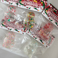 Tong Xun SDXX Ours de Noël anti-stress à presser, en maltose à rebond lent, boîte de bonbons scintillants