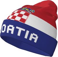 Bonnet en tricot personnalisé avec drapeau croate, en acrylique extensible doux, idéal pour le ski, le camping, les activités de plein air, les matchs sportifs et le soutien des équipes.