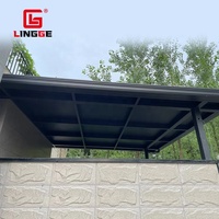 Auvent de terrasse extérieur moderne en aluminium, étanche, personnalisé, manuel, pour maison et patio