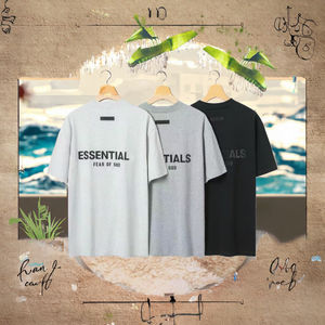 T-shirt décontracté à manches courtes pour homme et femme, 100% coton tissé, imprimé classique, coupe ample, 230 grammes, col rond - Product Image 3