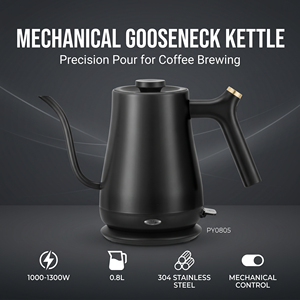 Bouilloire à café à col de cygne 800 ml pour cuisinière, avec logo personnalisé, verseur intelligent, contrôle automatique de la température, portable pour voiture et usage domestique, Smart Tempe - Product Image 5