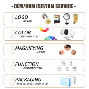Espejo de Maquillaje de Mesa Pequeño <span class=keywords><strong>con</strong></span> Iluminación de 3 Colores, de Alta Calidad, para Dormitorio y Residencia Estudiantil, Venta al Por Mayor - Product Image 4