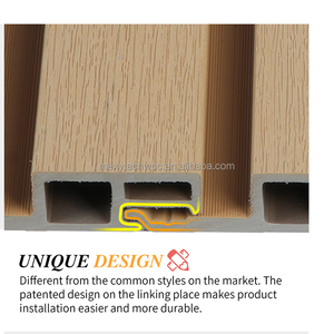 Chống cháy uvproof bên ngoài Composite tường ốp vách ngoài bảng điều khiển nhẹ co-đùn gỗ trang trí ngoài trời WPC <span class=keywords><strong>Panel</strong></span> tường - Product Image 3