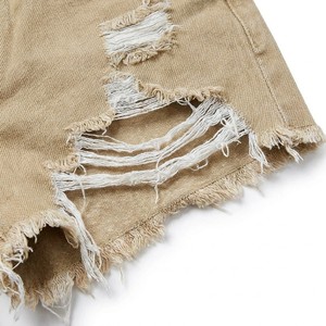XUCHANG Fabricant <span class=keywords><strong>de</strong></span> shorts en <span class=keywords><strong>jean</strong></span> déchirés vintage <span class=keywords><strong>de</strong></span> haute qualité avec logo personnalisé OEM, 100% coton, denim lavé, shorts en <span class=keywords><strong>jean</strong></span> pour femmes - Product Image 3