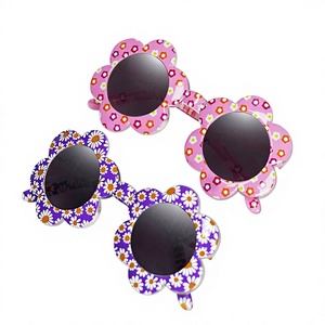 Gafas de sol coloridas para niños, diseño redondo de flores, protección UV, gafas de sol para niños para fiestas, lindas - Product Image 1