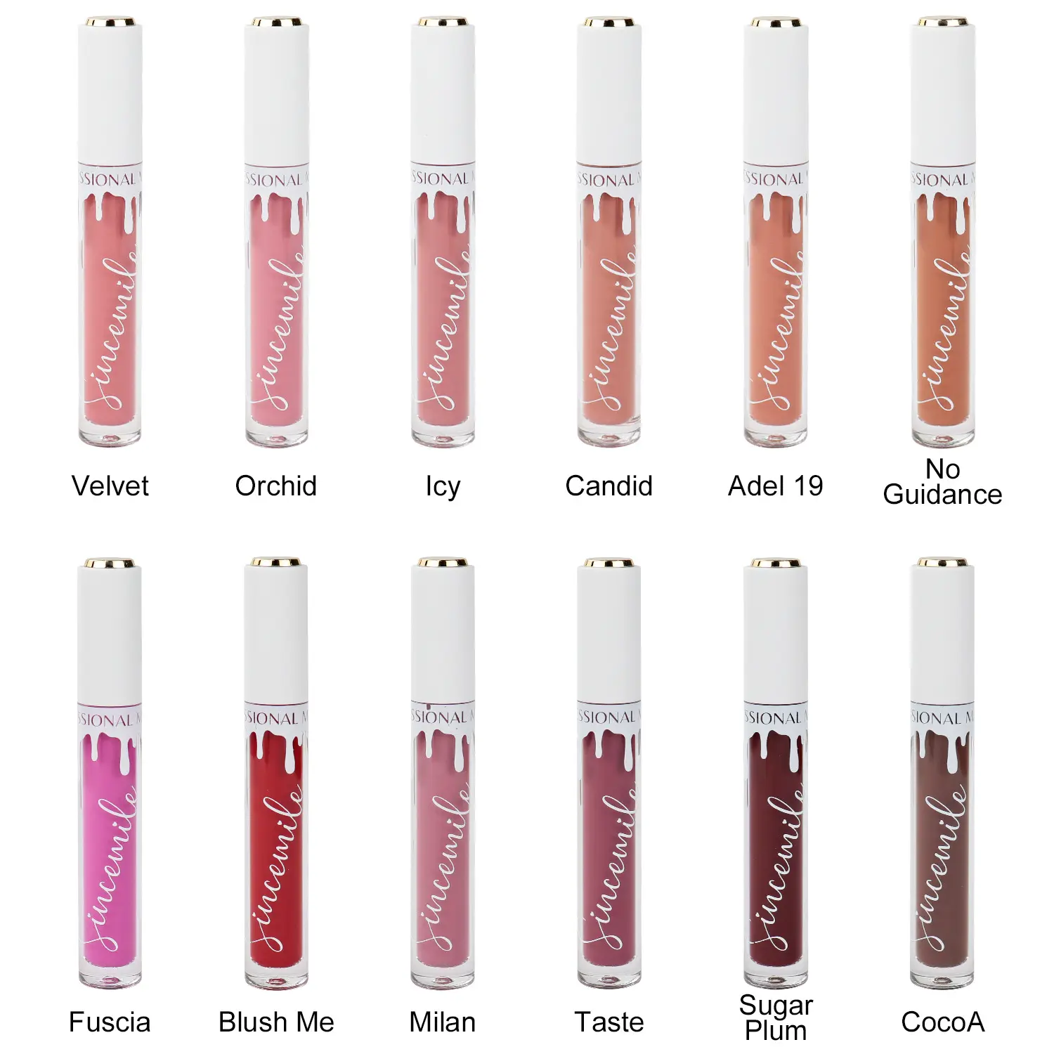 Free trial of sampcustom matte lipstick lipsticks matte 24 hours long lasting lipstick Portable and Moisturizing