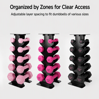Support en acier pour équipement de gym, support de musculation, rack portable hexagonal pour rangement d'haltères