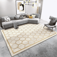 Tapis d'appoint classique orné imprimé motif médaillon vintage européen en imitation cachemire pour salon, chambre et maison