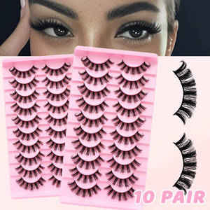Caja <span class=keywords><strong>de</strong></span> Pestañas Postizas <span class=keywords><strong>de</strong></span> Visón Sintético, Suministros <span class=keywords><strong>de</strong></span> <span class=keywords><strong>Belleza</strong></span>, Pestañas Hechas a Mano al <span class=keywords><strong>por</strong></span> <span class=keywords><strong>Mayor</strong></span>, 10 Pares <span class=keywords><strong>de</strong></span> Pestañas Hechas a Mano - Product Image 2