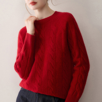 Jxwatcher Vente en gros 100% Cachemire Tricoté Manteau Automne Câble Personnalisé Hiver Femme Pull Pur Cachemire de Mongolie 100% Pulls en Cachemire
