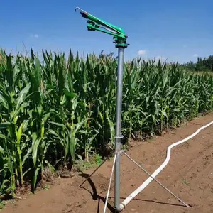 Pistola de agua de metal de larga distancia, aspersor de pistola de lluvia ahorrador de agua de alta eficiencia para riego agrícola