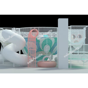 Hochwertiges Nylons eil Hand gehäkelter Indoor-Spielplatz Riesiges buntes Netz Kinder-Kletter abenteuer mit Bällen für das Schul spiel - Product Image 5