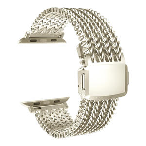 Bracelet de montre de luxe pour Apple Watch Series 10 9 8 49 mm en forme de V pour Huawei pour Samsung, bracelet de montre en acier inoxydable avec boucle magnétique - Product Image 5