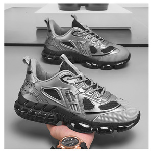 Chaussures de marche pour hommes toutes saisons, dessus en mesh respirant, semelle antidérapante en caoutchouc, doublure en coton - Product Image 6
