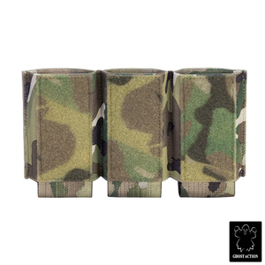 Pochette triple pour chargeurs Ghost Action 5.56, élastique, avec fermeture auto-agrippante, pour la chasse, style DOPE Ferro, pochette tactique triple pour chargeurs - Product Image 2