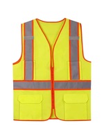 Gilet de sécurité réfléchissant haute visibilité OEM pour la construction, la conduite routière, le travail et la sécurité, veste de sécurité